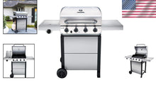 Load image into Gallery viewer, Performance Series 4-Burner Propane Gas Grill with Side Burner - Stainless Steel