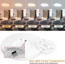 Load image into Gallery viewer, Sleek 20W LED Ceiling Lights - 6 Pack, Adjustable Color Temperature - 12 Inch
