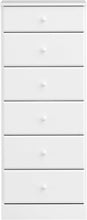 Load image into Gallery viewer, Sleek 6-Drawer White Dresser: Durable Tall Chest Perfect for Organized Bedrooms
