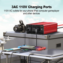 Load image into Gallery viewer, 3 AC Outlet 1000W Power Inverter - Ideal Solution for Home &amp; Outdoor Power Needs