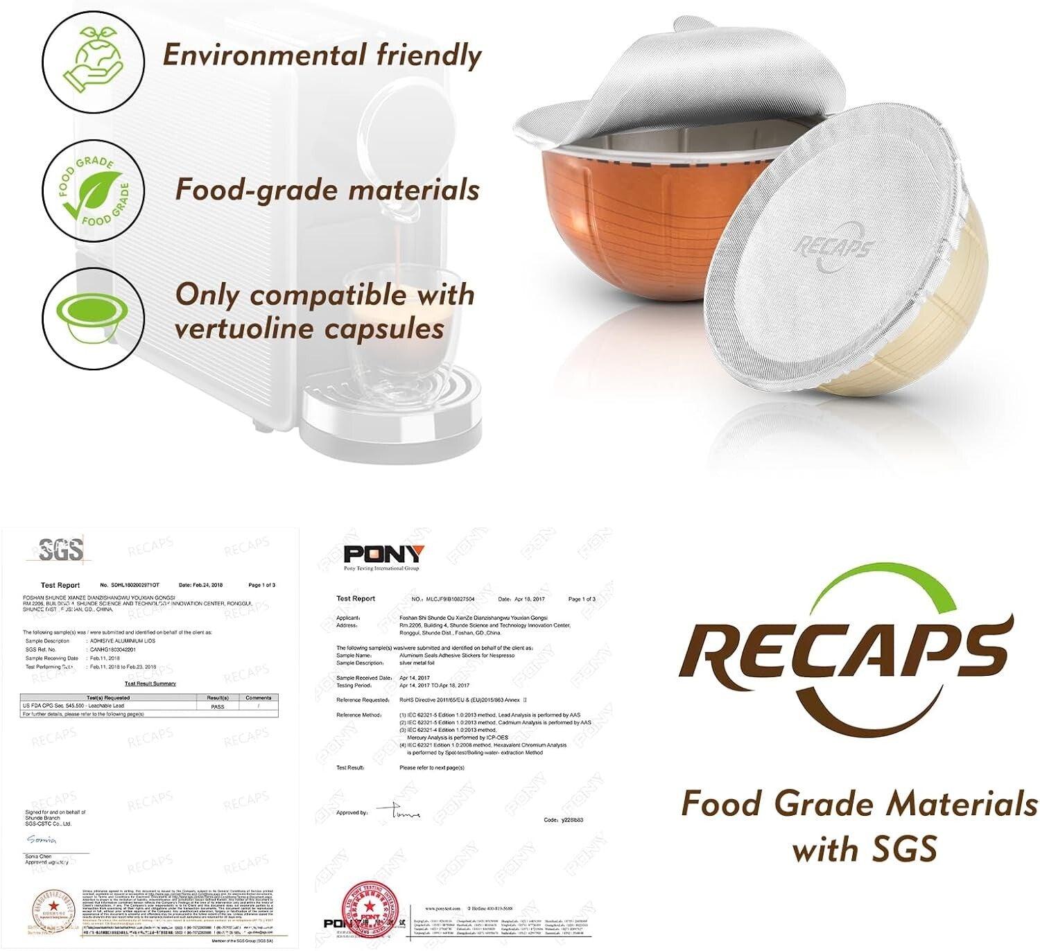 Strong Adhesive Aluminum Foil Lids for Reusable Nespresso Vertuo Coffee Pods