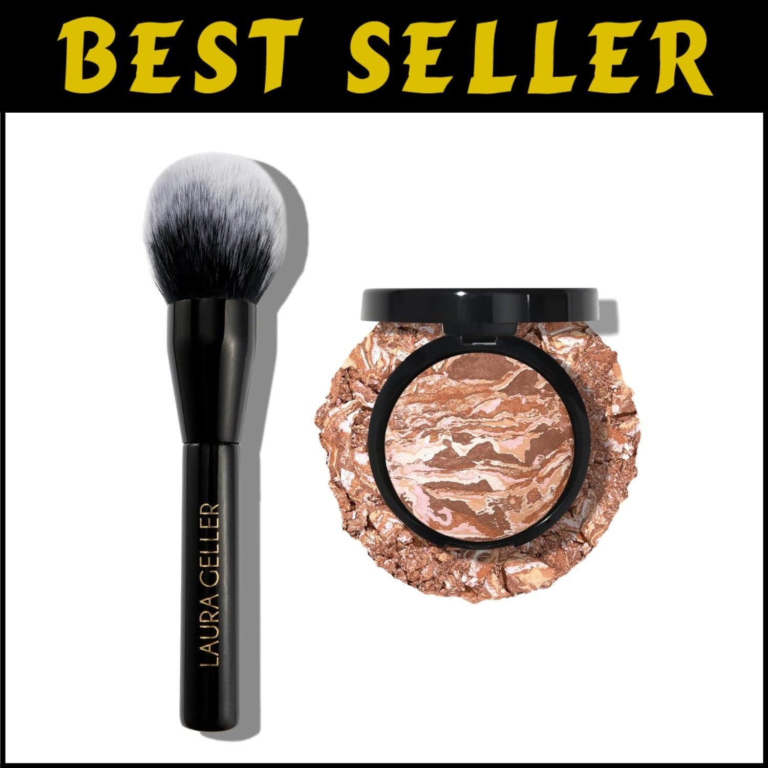 Bronze-n-Brighten Multipurpose Bronzer with Brush - Medium Shade for Radiance
