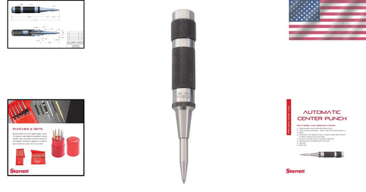 5-1/4" Automatic Center Punch with Adjustable Power - Alloy Steel Construction