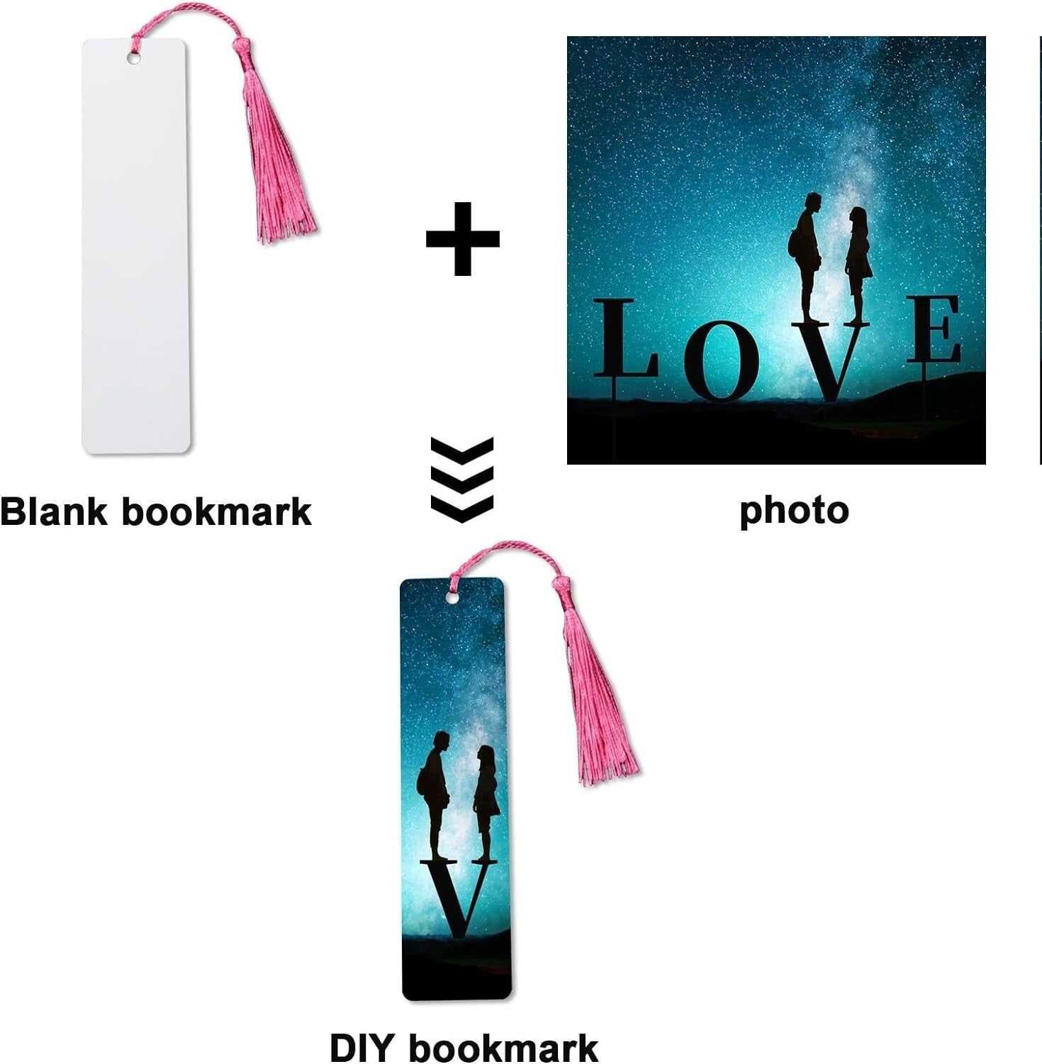 120 Blank Metal Bookmarks with Colorful Tassels - Ideal for Crafting and Gifting