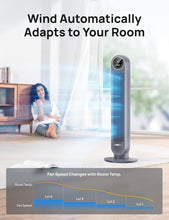 Load image into Gallery viewer, Advanced Tower Fan with 90° Oscillation - Safe, Easy-Clean Cooling Solution