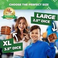 Load image into Gallery viewer, Extra Large Wooden Dice Game - Complete Yardzee &amp; Farkle Set for 5 Players