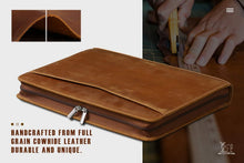 Load image into Gallery viewer, Spacious Leather Padfolio Folder with Notepad - Ideal for Business and Studies