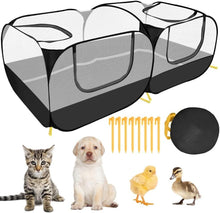Load image into Gallery viewer, Portable Detachable Bottom Playpen for Small Animals - Spacious &amp; Lightweight