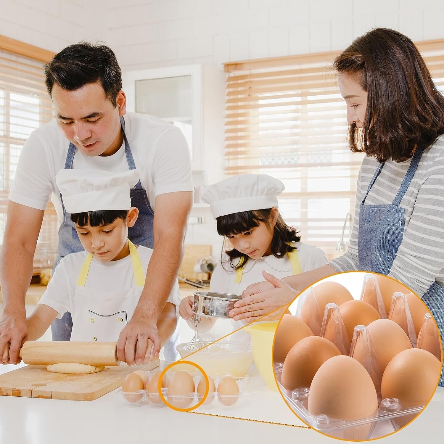 Lightweight 200 Count Clear Egg Cartons - Perfect for Farm Markets Display