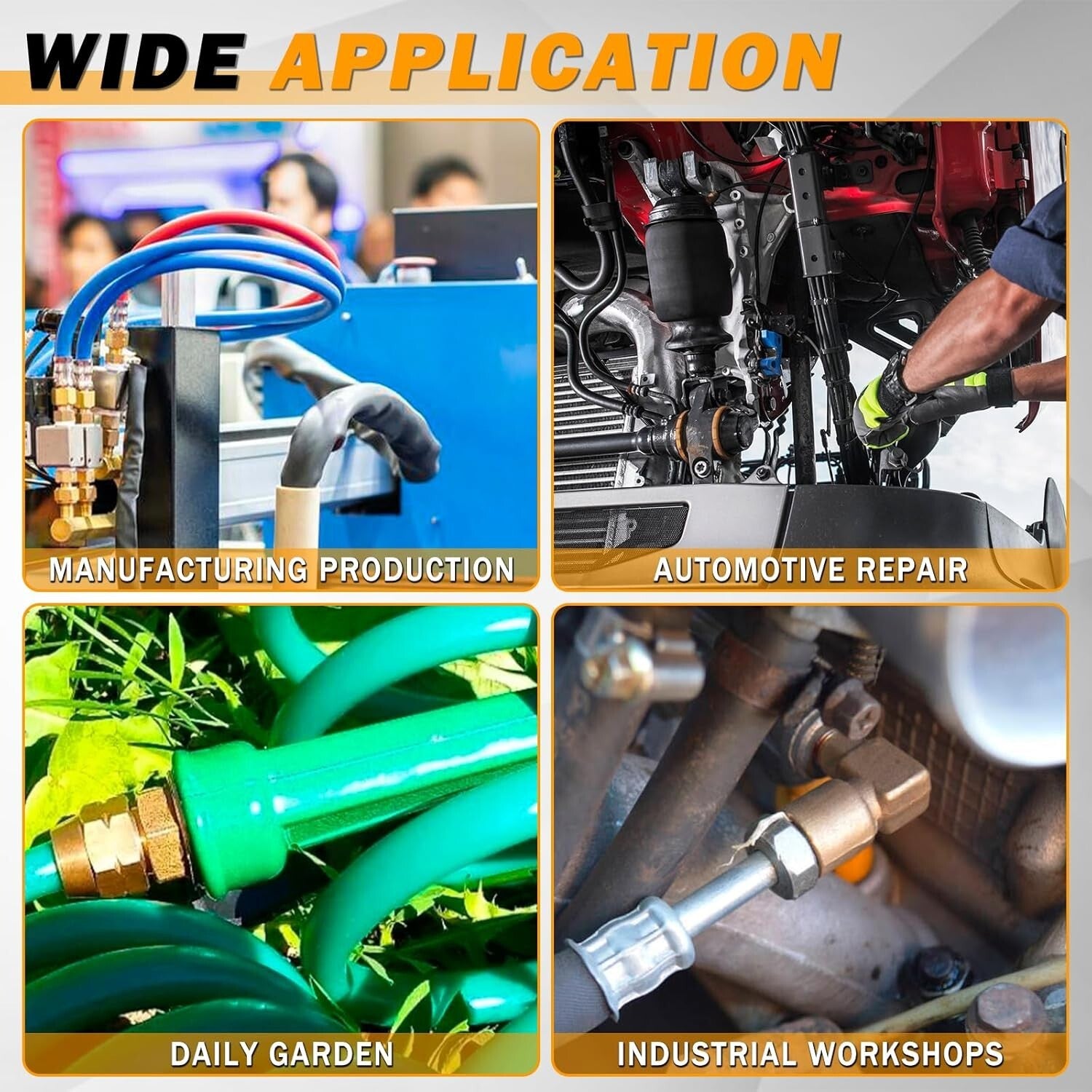 Brass Air Brake Fittings Assortment - 42 Piece Kit for Truck & Industrial Use