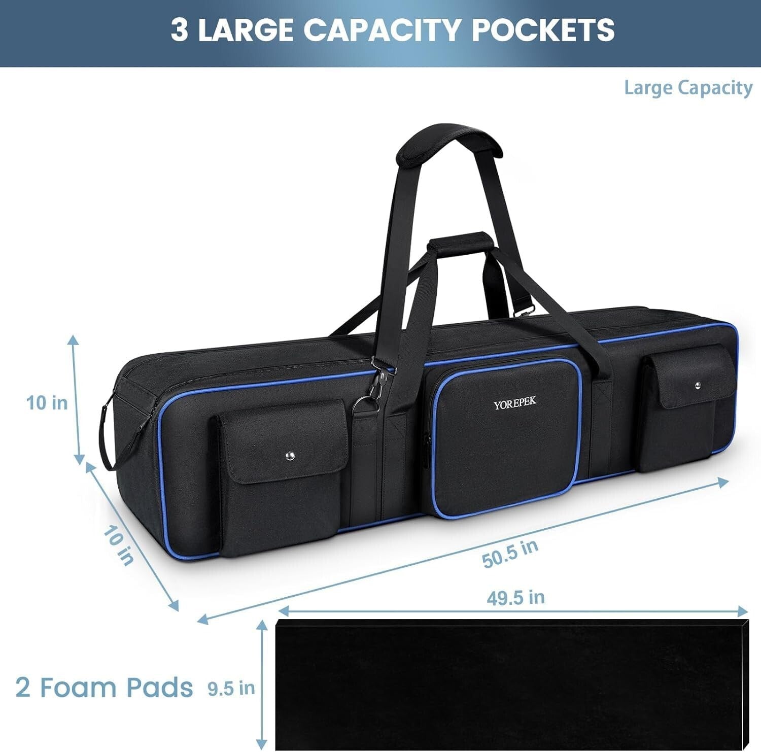 Adjustable Shoulder Strap Tripod Carrying Case 50.5" - Stable Gear Transport