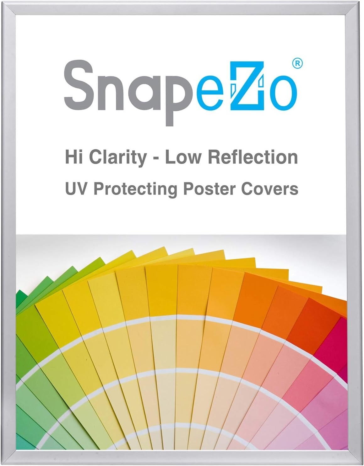 Stylish Front-Loading 36x48 Poster Frame - Silver Aluminum for Modern Displays