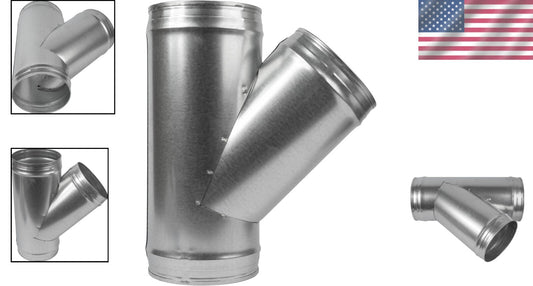 6'' Duct Splitter Adapter - 45° Wye Connector for Efficient Ventilation