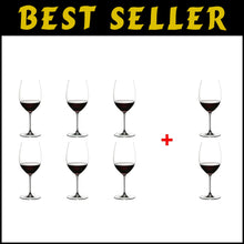 Load image into Gallery viewer, Reusable Clear Round Cabernet/Merlot Wine Glasses - 8 Piece Set, Great Value