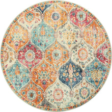 Load image into Gallery viewer, Washable Ultra-Thin Round Rug - 4ft Non-Slip Floral Carpet for Entryway &amp; Home