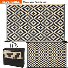 Load image into Gallery viewer, Elegant 6' x 9' Plastic Straw Rug - Reversible for Backyard and Outdoor Spaces
