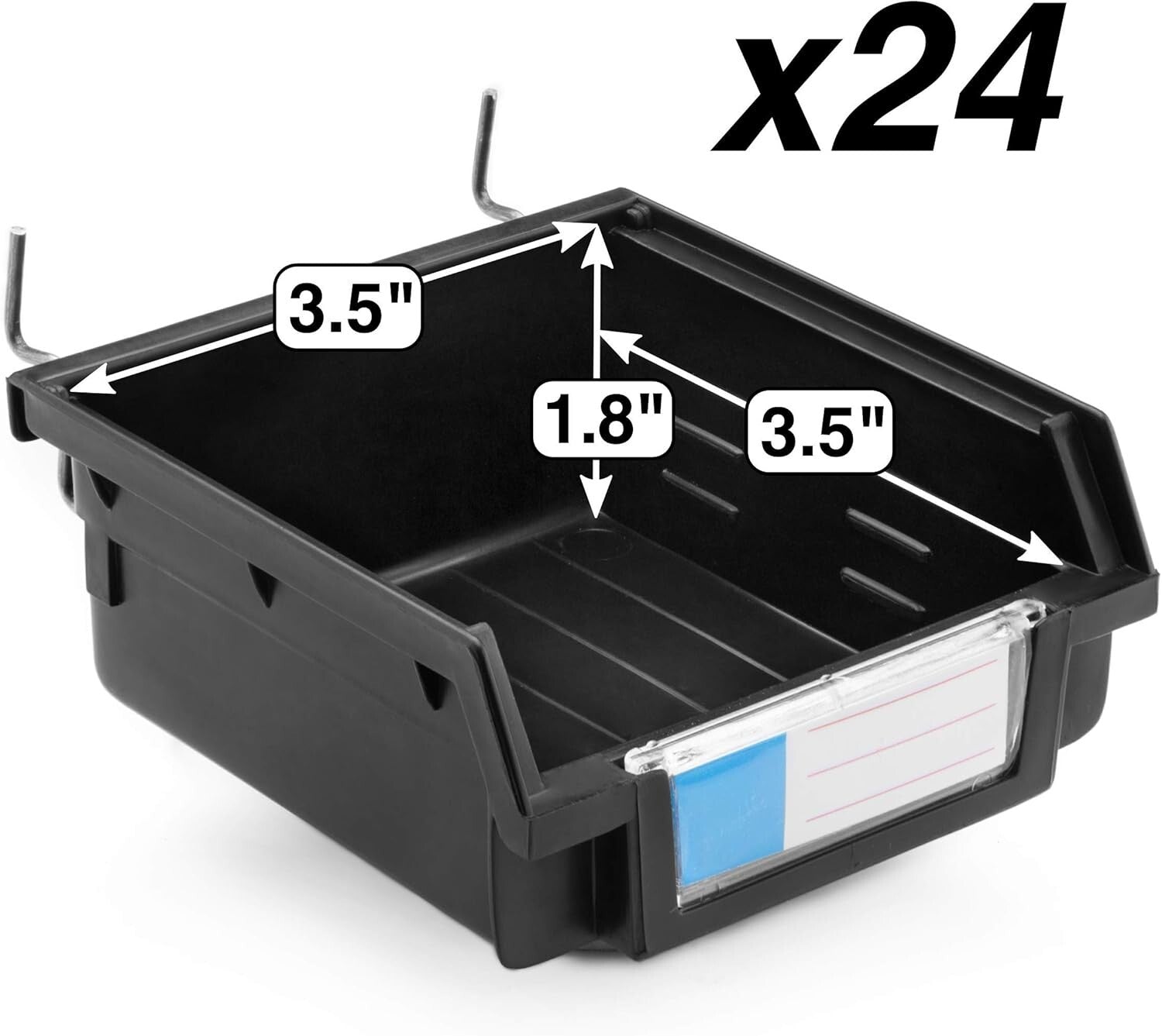 Efficient 24-Pack Heavy Duty Bins for Pegboards - Organize Your Workspace
