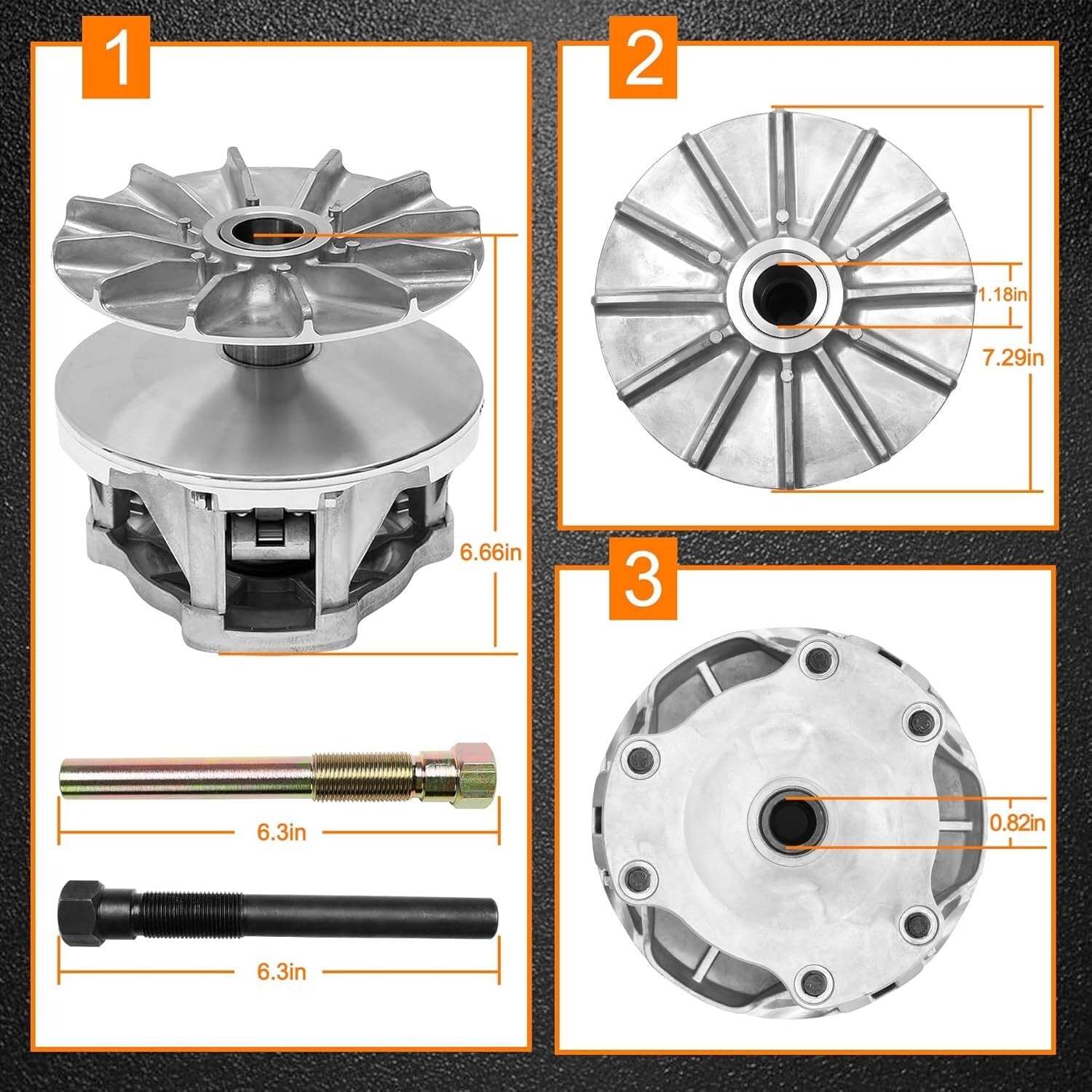 High-Quality Primary & Secondary Clutch Kit with Puller for Polaris UTVs 2014+