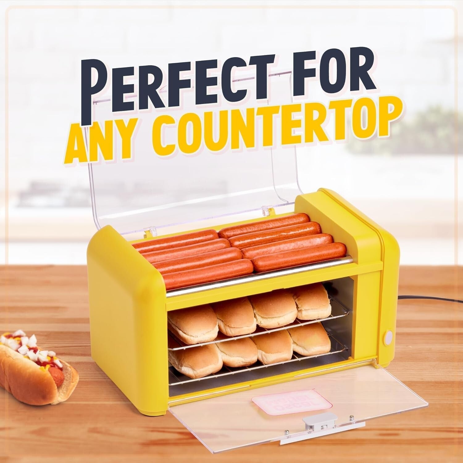 Sizzling Hot Dog Roller Oven - Extra Large Capacity for Parties & Gatherings