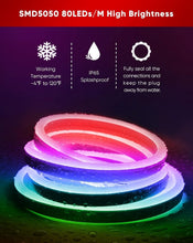 Load image into Gallery viewer, 82FT Waterproof LED RGB Neon Rope Lights with Remote - Expandable &amp; Cuttable