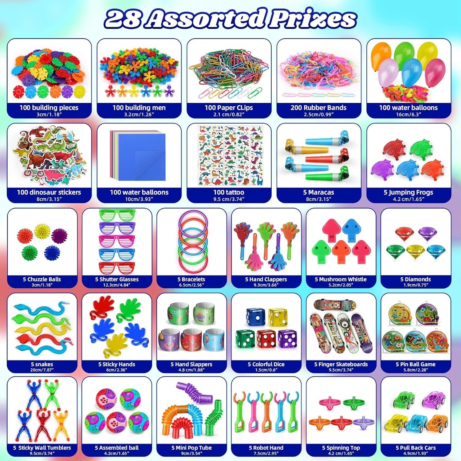 Diverse 1000PCS Toy Assortment for Ages 3-12 - Perfect for Parties and Events