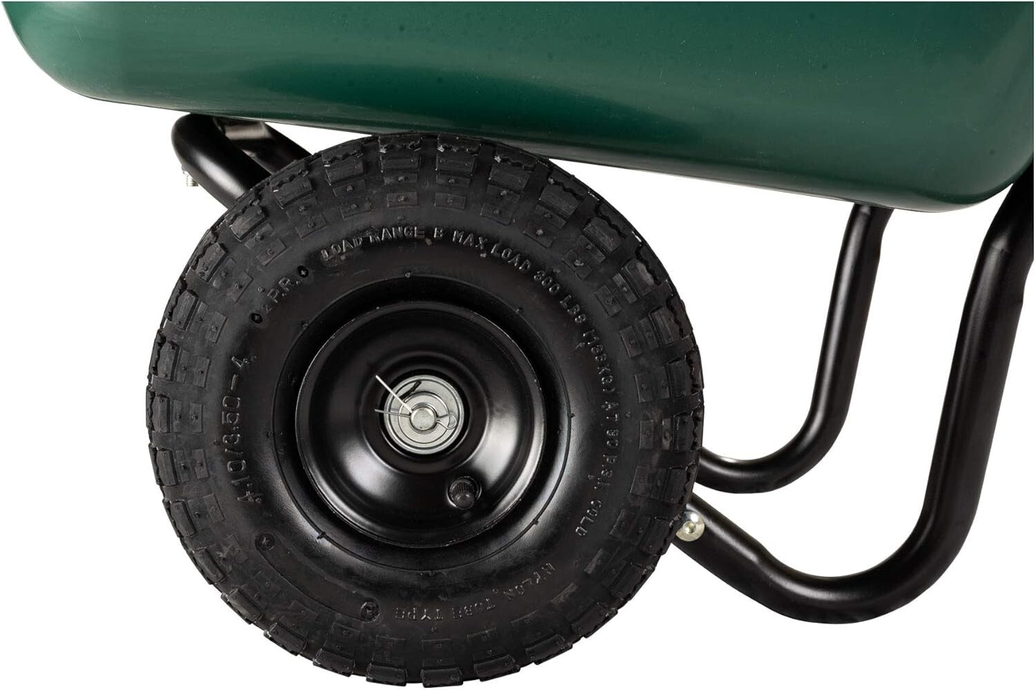 300 lbs Capacity Easy-To-Use Dual-Wheel Garden Barrow - Perfect for Beginners