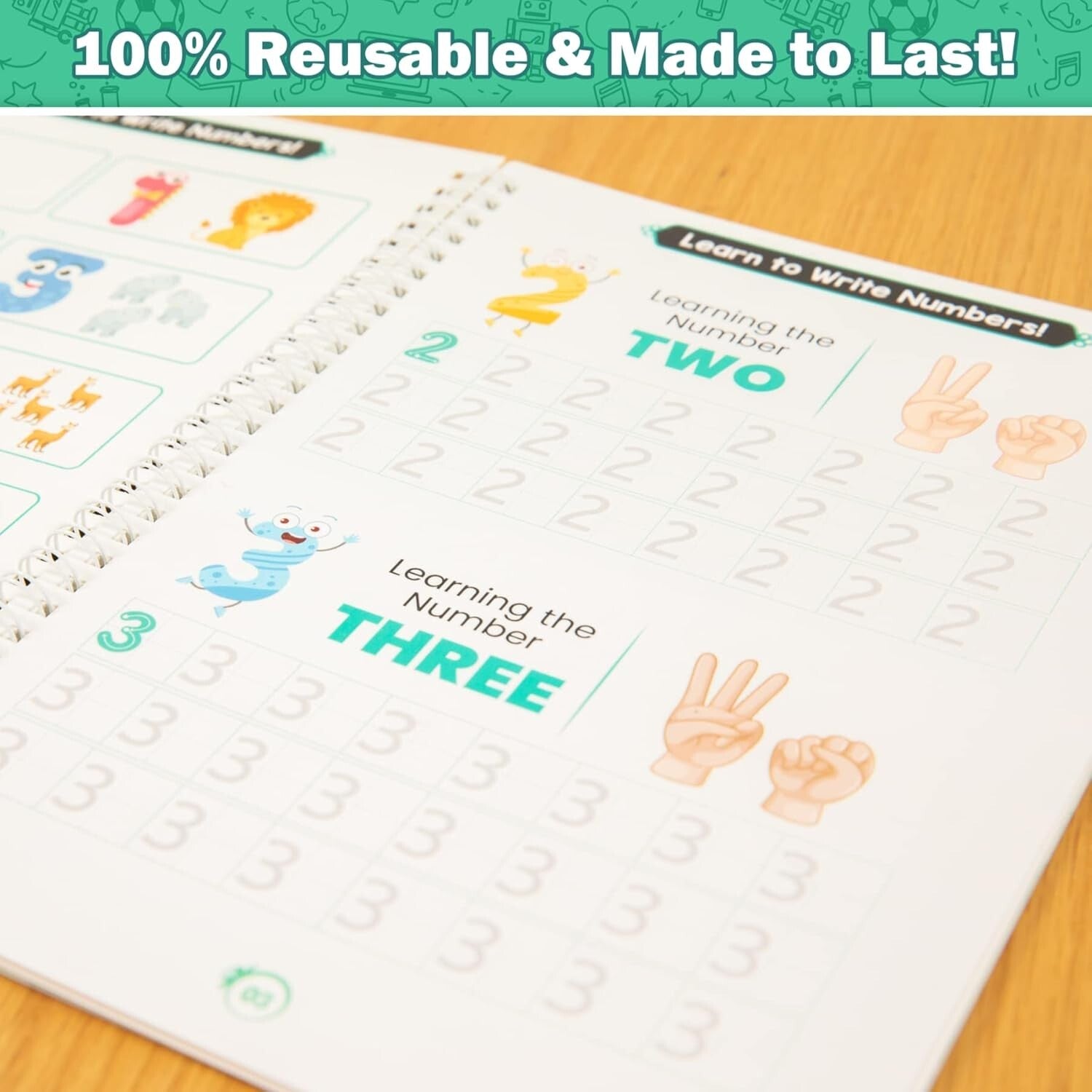 Educational Handwriting Kit - Fun Practice Workbooks with Magical Ink for Kids