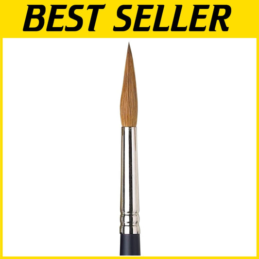 Deluxe Synthetic Sable Watercolor Brush - #8 Pointed Round for Fine Detailing