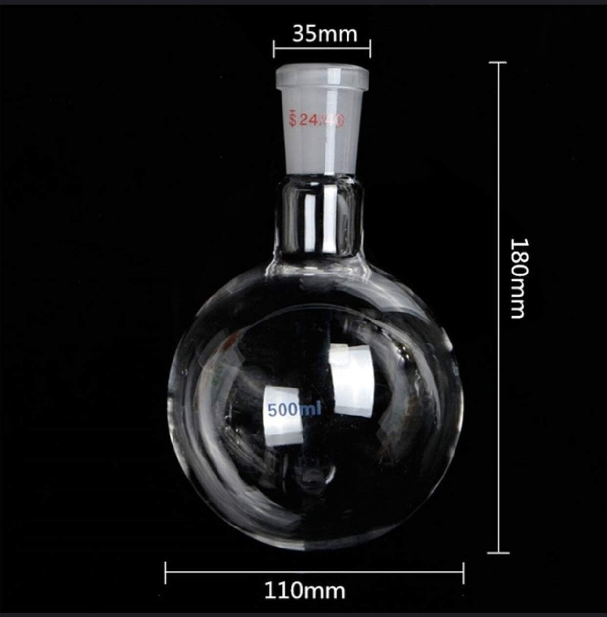 13-Piece 1000ml Chemistry Lab Glass Distillation Equipment with Round Bottom