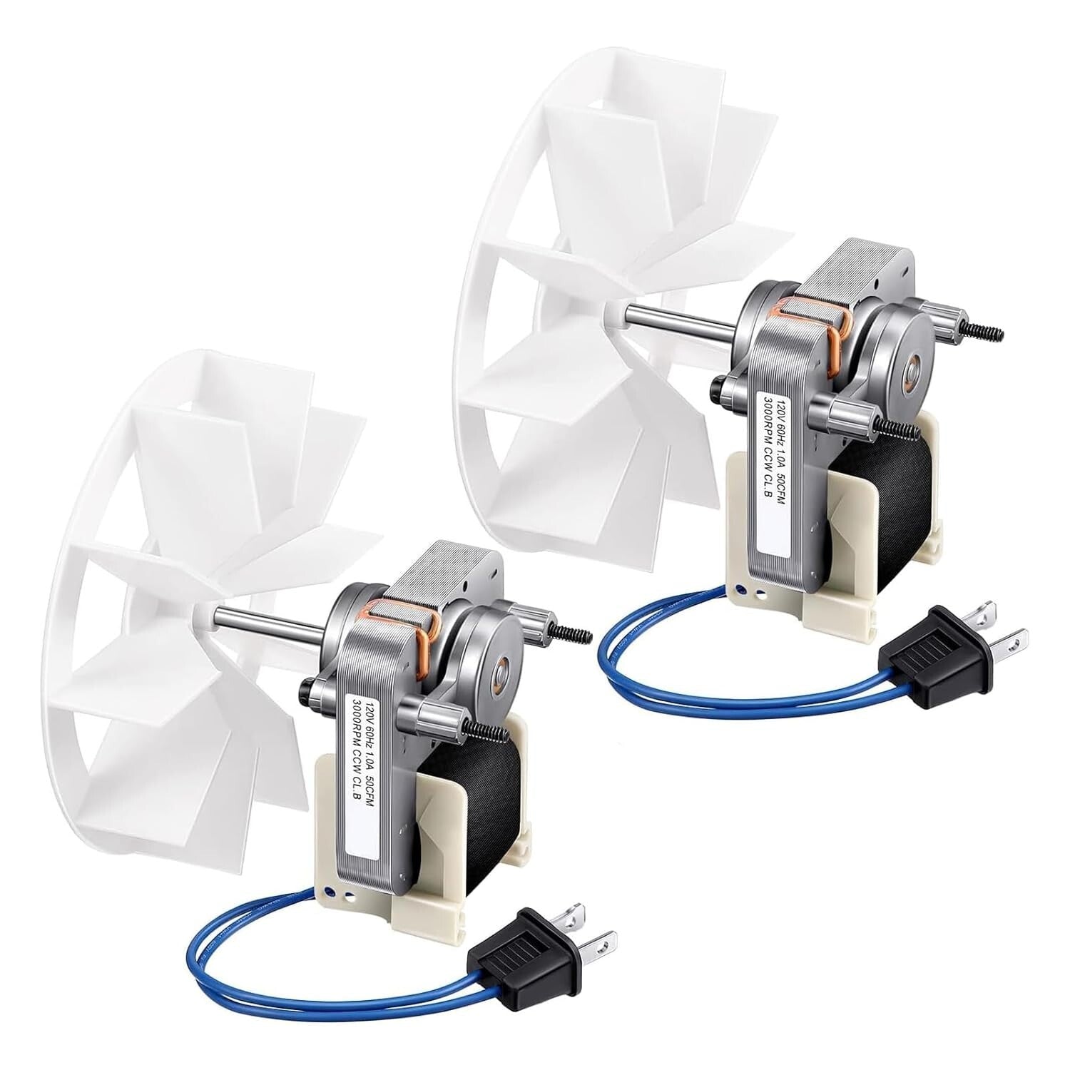 2-Pack Bathroom Fan Motor and Blower Wheel Set - Compatible with Nutone Models
