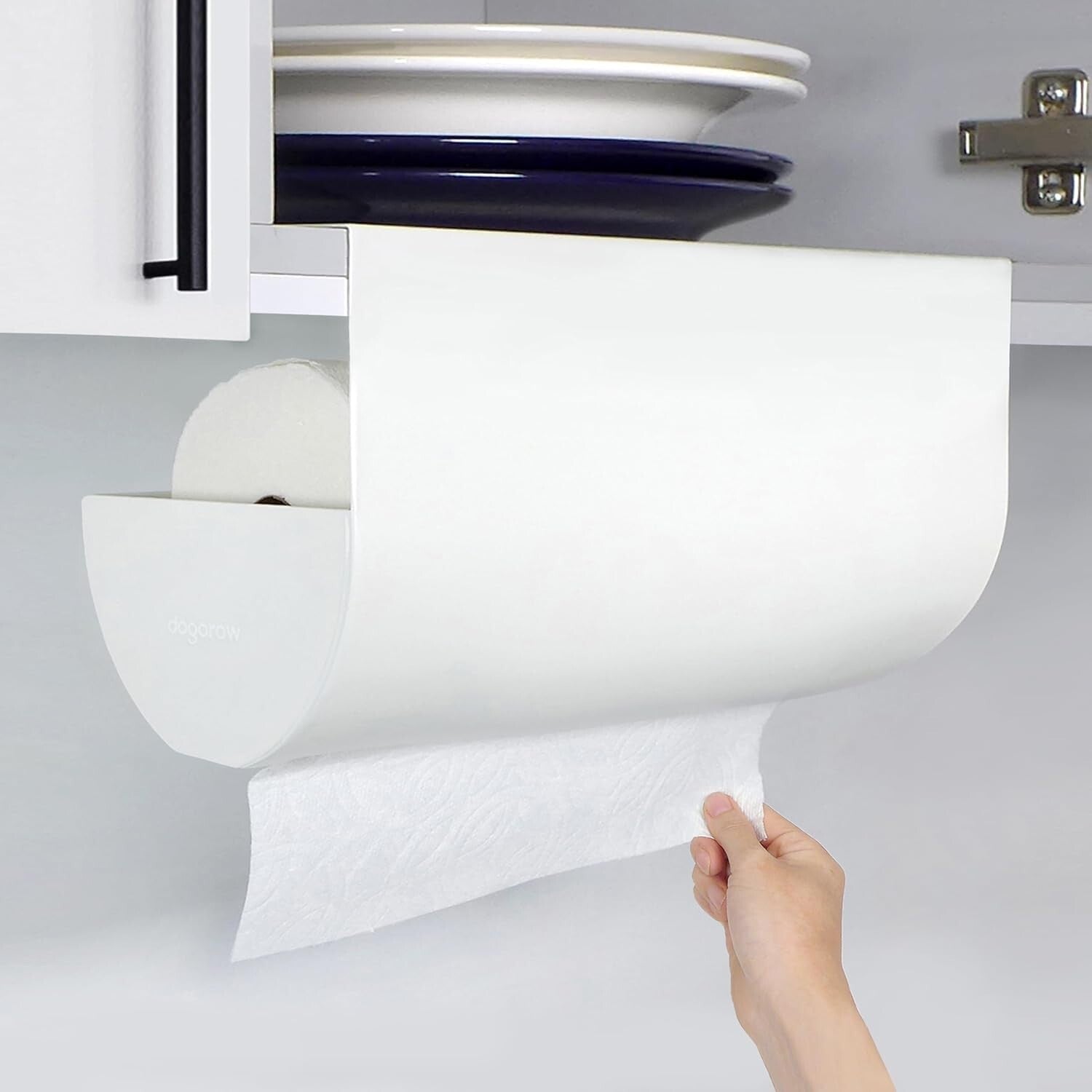Elegant Under Cabinet Paper Towel Holder - Space-Saving Self-Adhesive Design