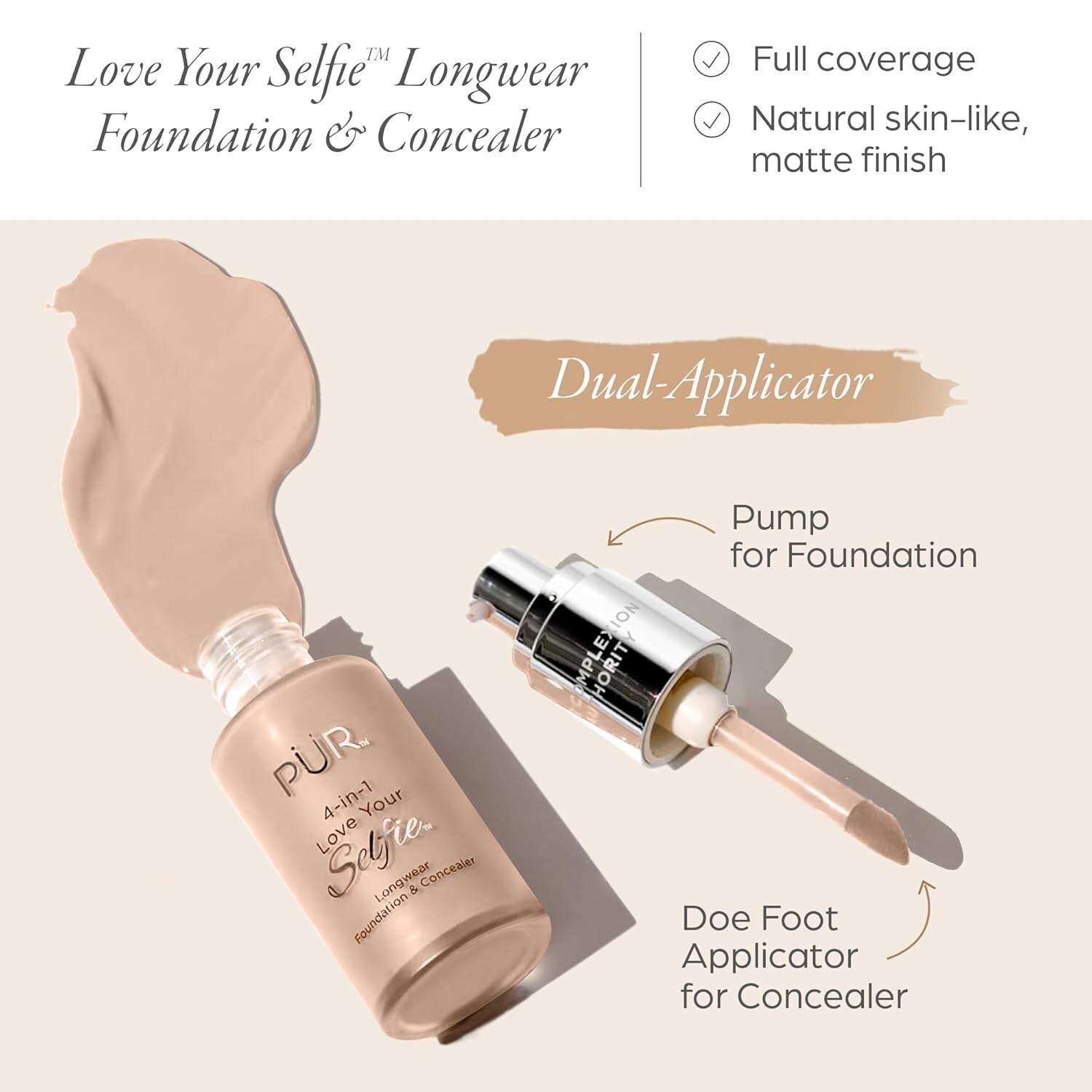 Flawless Matte Foundation & Concealer Cream - Two Application Methods Available