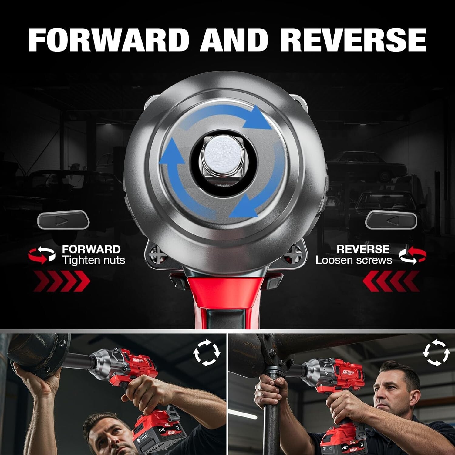 Lightweight Cordless Impact Driver with 4000mAh Battery - Ideal for Mechanics