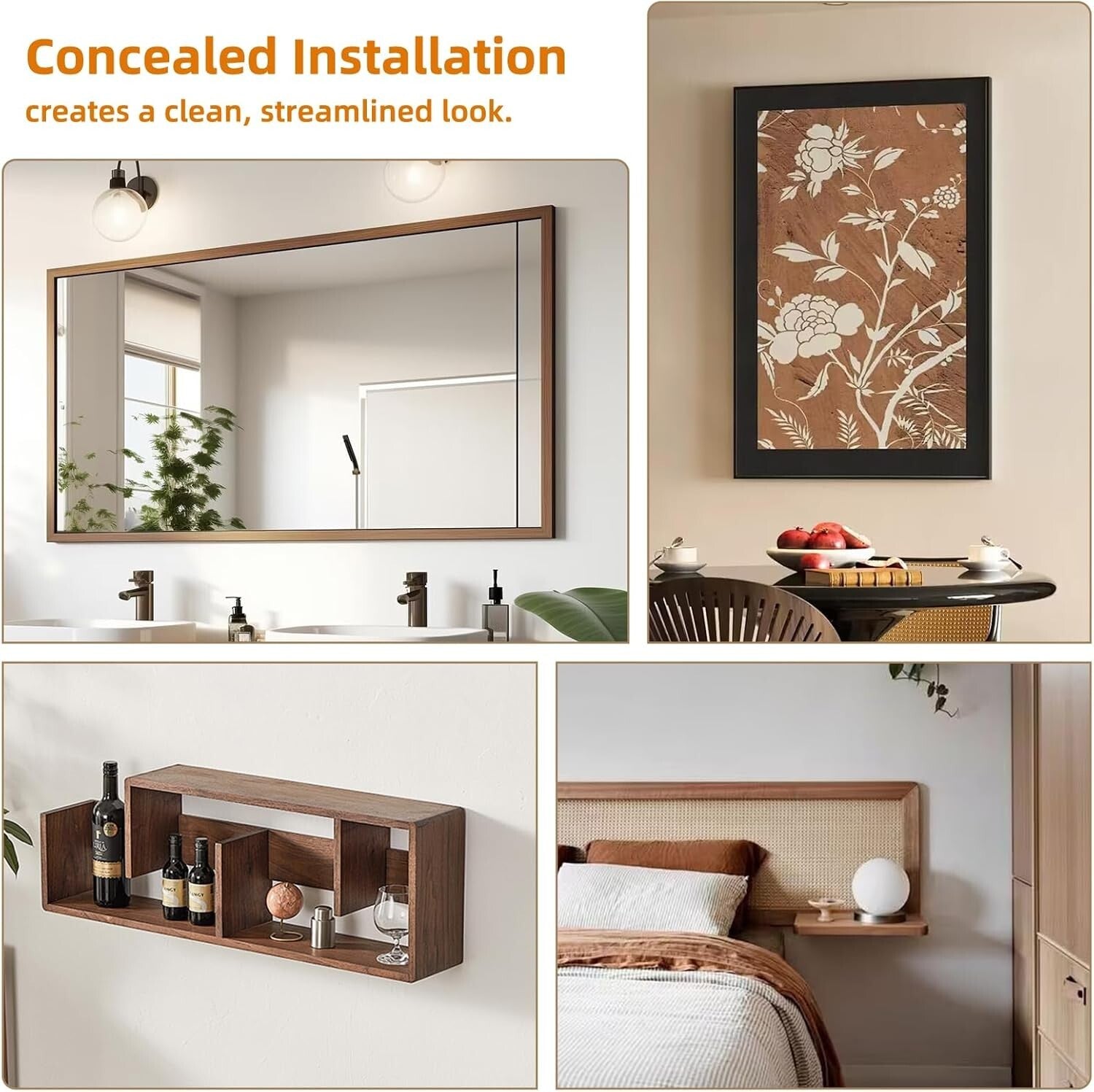 Aluminum French Cleat Hanger Set - Invisible Mounting for Artwork & Mirrors