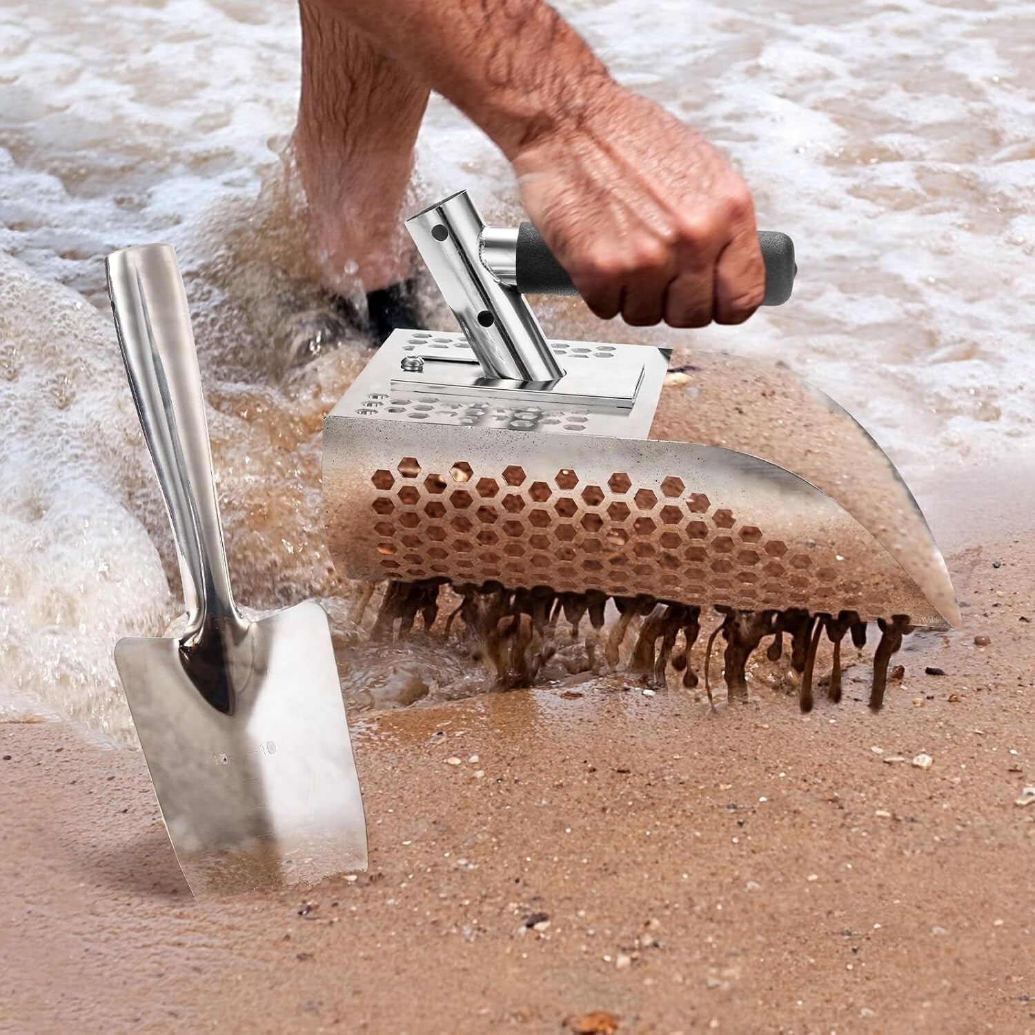 Lightweight Sand Scoop with Ergonomic Grip - Perfect for Beach Treasure Hunts