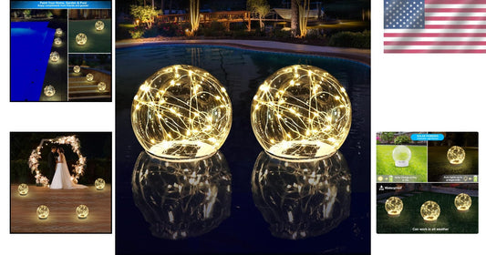 Enchanting 6.5 Inch Solar Powered Floating Pool Lights - Waterproof Mood Setters