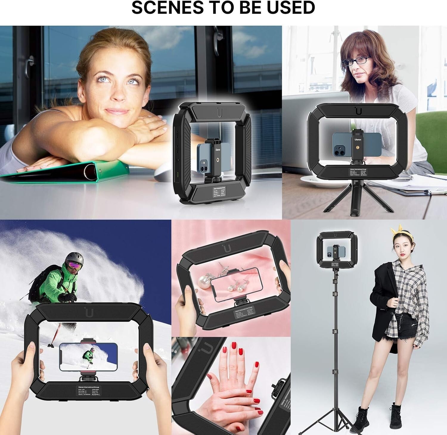 All-in-One Smartphone Video Rig with LED Light & High-Capacity Battery - 10.6 Oz