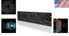 Load image into Gallery viewer, Professional Grade 3U Fan Panel - High Airflow Cooling for Audio/Video Racks
