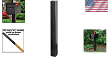 Load image into Gallery viewer, 43-Inch Heavy-Duty Black In-Ground Mailbox Post with Installation Hardware
