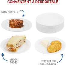 Load image into Gallery viewer, Eco-Friendly 6" Uncoated White Paper Plates - 1,000 Bulk Pack for Parties