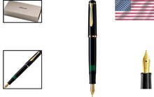 Load image into Gallery viewer, Authentic Pelikan M200 Fountain Pen, Medium Nib in Black - Easy Fill System