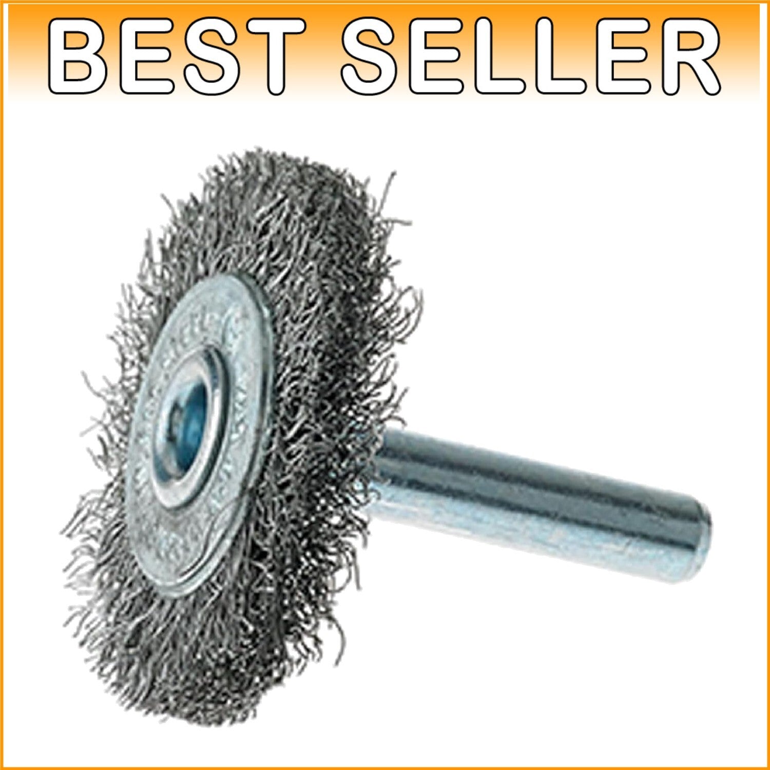 20-Pack Crimped Wire Wheels, 1-1/2" Diameter, 1/4" Shank for Heavy-Duty Grinding