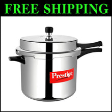 Load image into Gallery viewer, Efficient 10L Silver Pressure Cooker - Heavy-Duty Aluminum, Ergonomic Handles