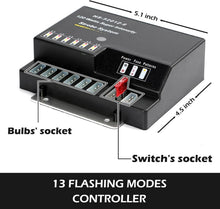 Load image into Gallery viewer, Emergency Strobe Lights Kit: 6 Hid Bulbs with 13 Flashing Modes and 16 ft Cord
