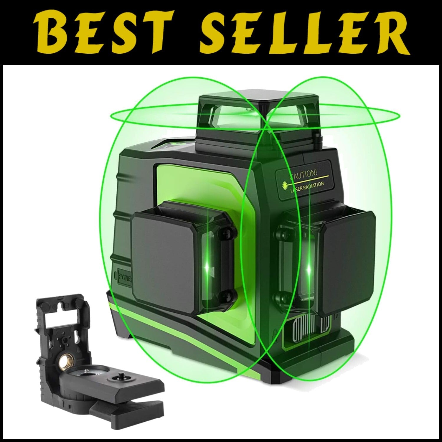 Professional 3-Plane Laser Level with 360° Green Beam for Construction Tasks