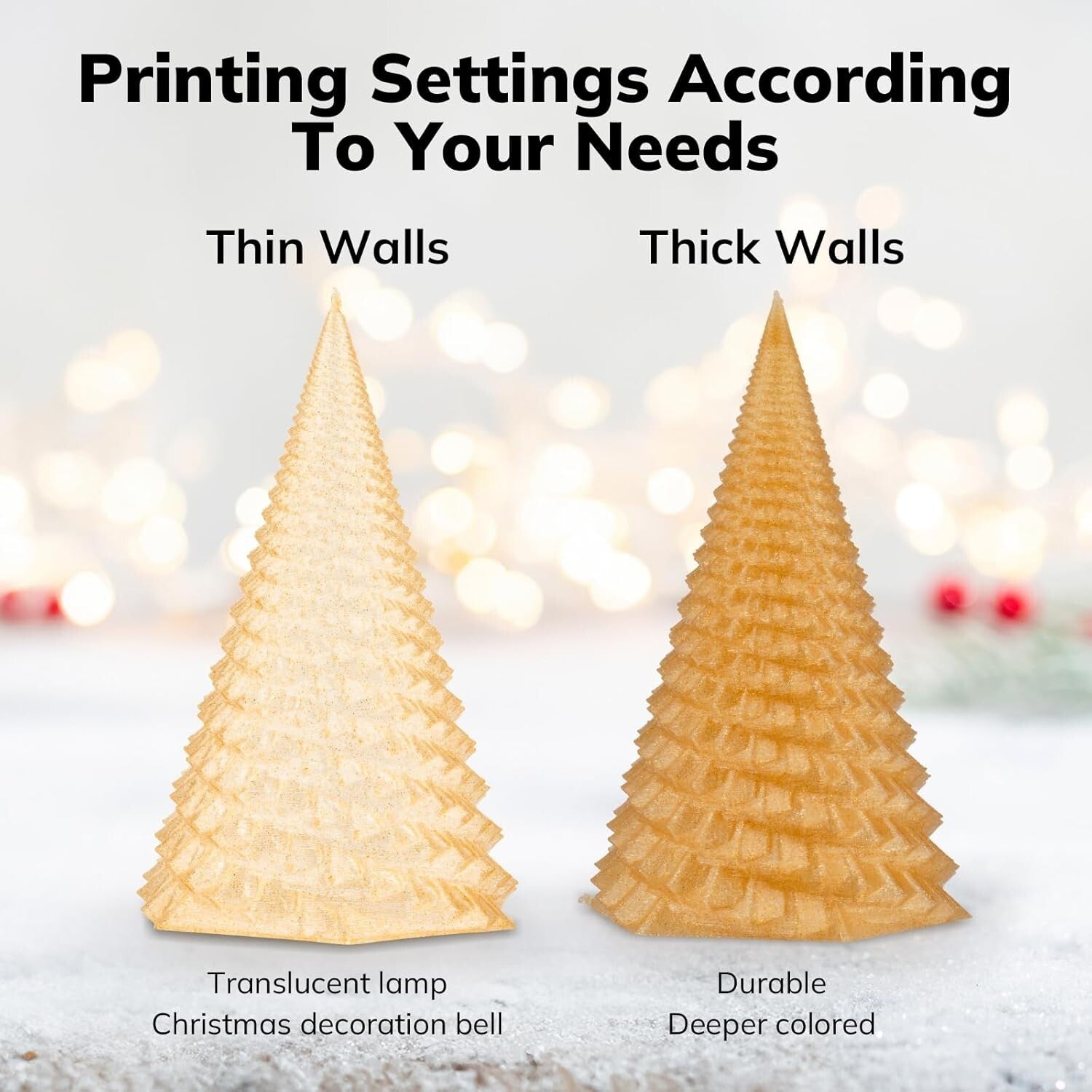 2kg Sparkly Gold & Silver 1.75mm PLA Filament - Perfect for Festive Creations