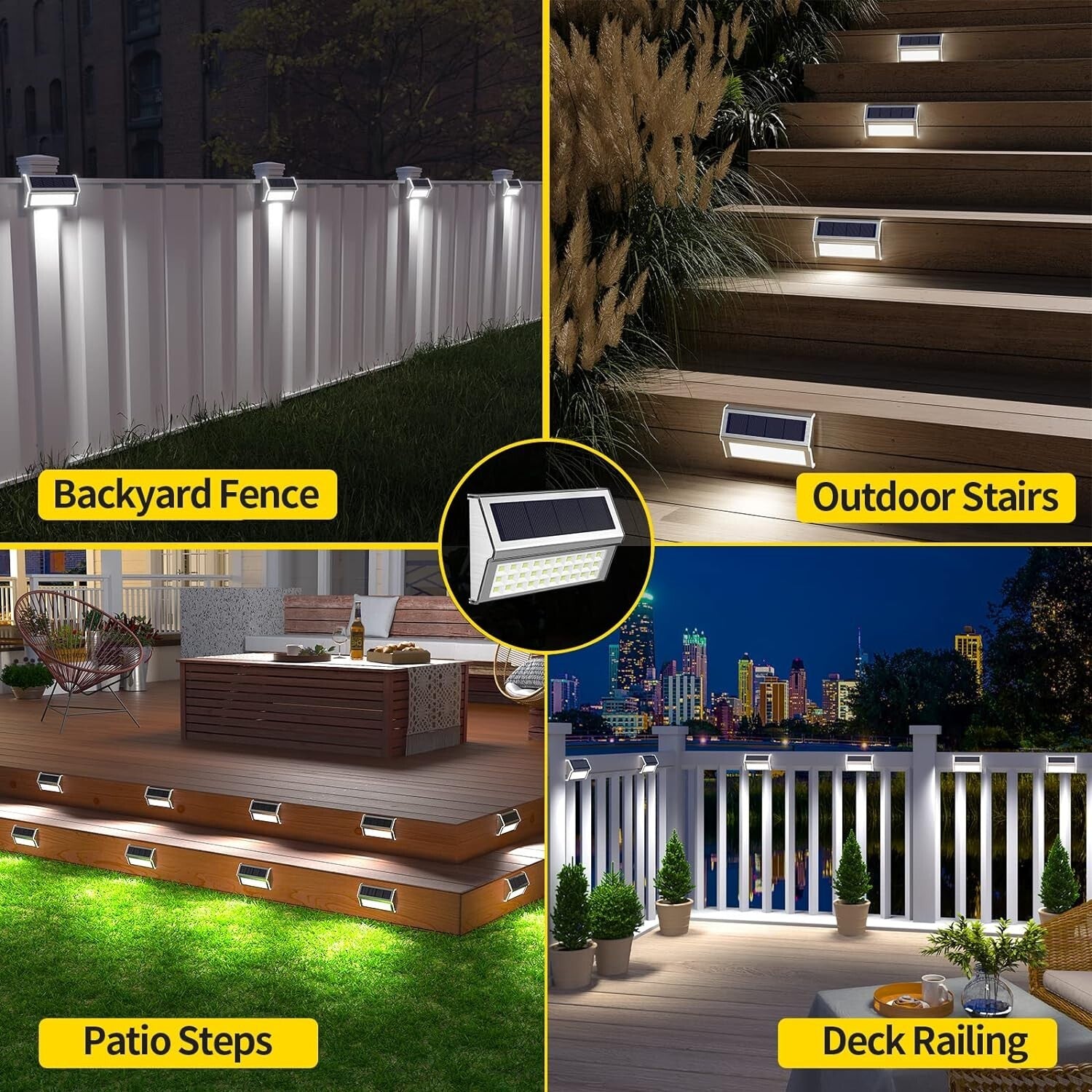 Energy-Saving Outdoor Solar Lights - Waterproof Stainless Steel Lighting Kit