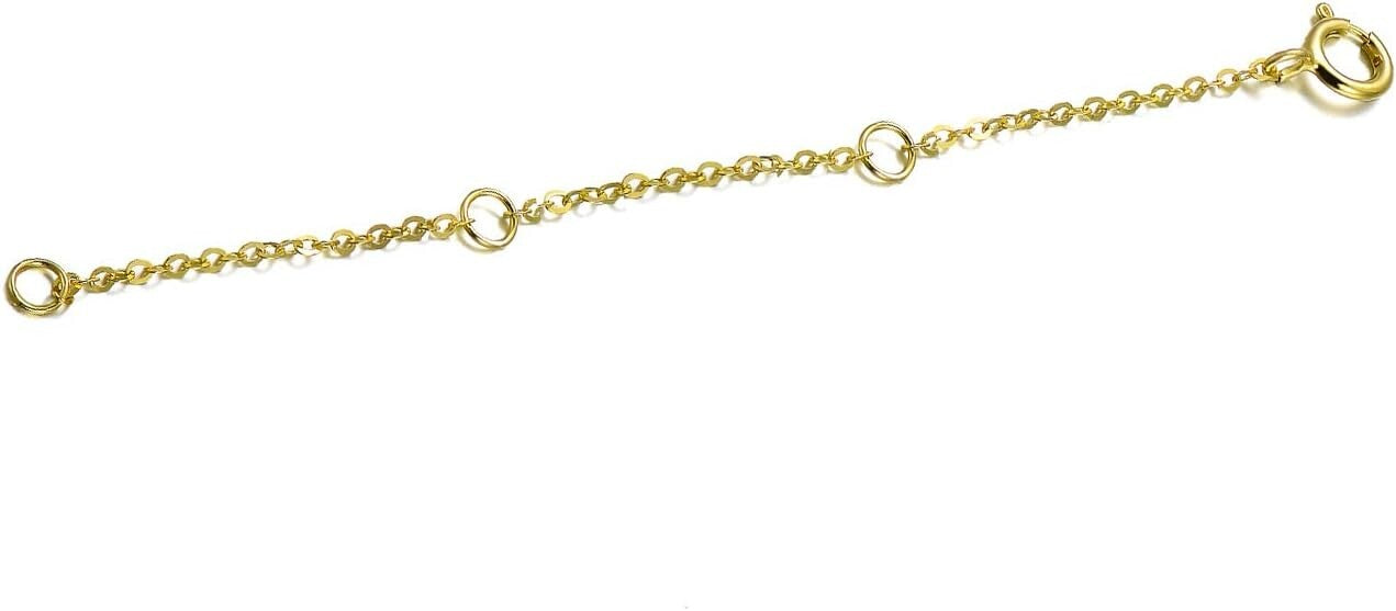 14K Gold Adjustable Necklace Extender 2-4 Inch for Elegant Jewelry Versatility