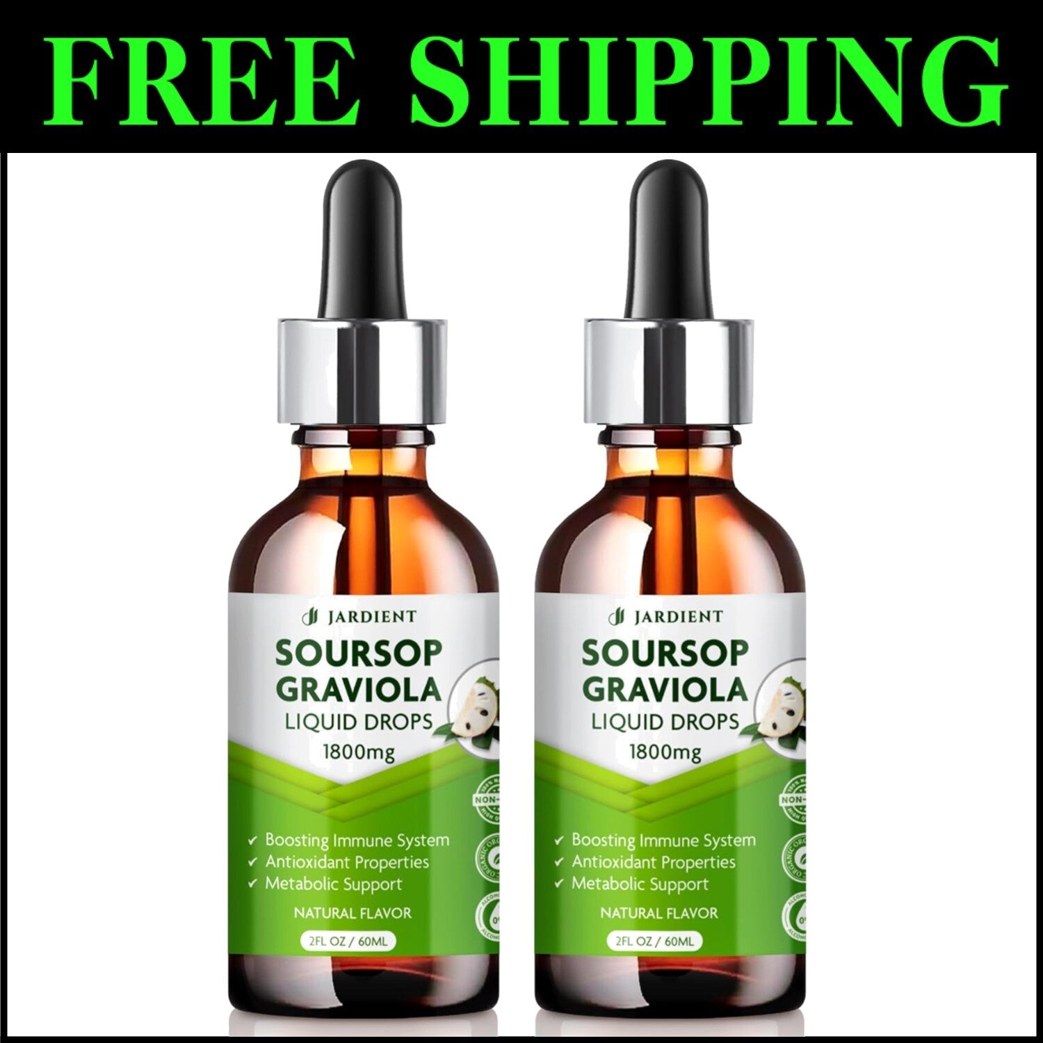 Premium Graviola Soursop Oil: Superior Absorption Wellness Drops - 120ml Total