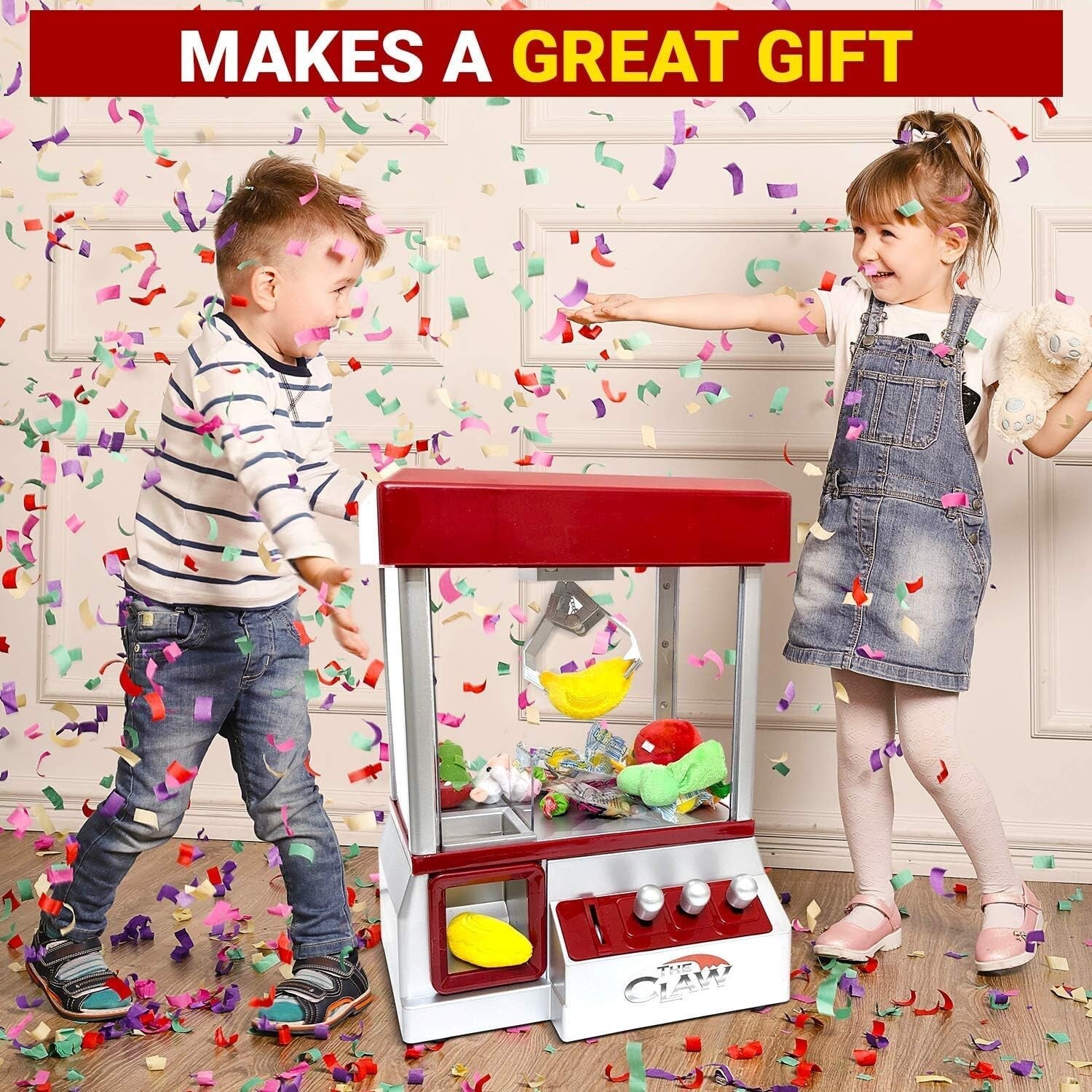 Classic Electric Claw Machine Game - Nostalgic Candy Prize Dispenser with Sound